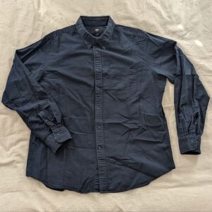 Uniqlo Dark Blue Casual Button Down Oxford Shirt